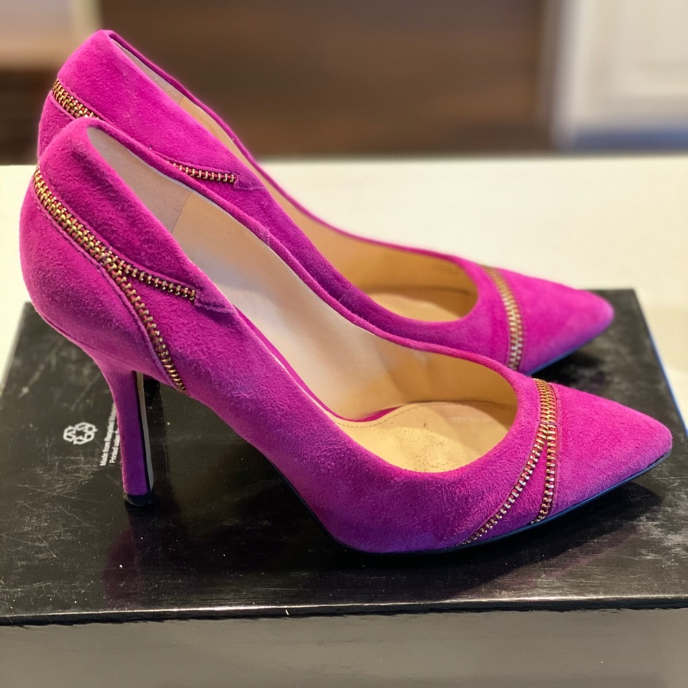 Enzo Anciolini Pink Velvet Heels
